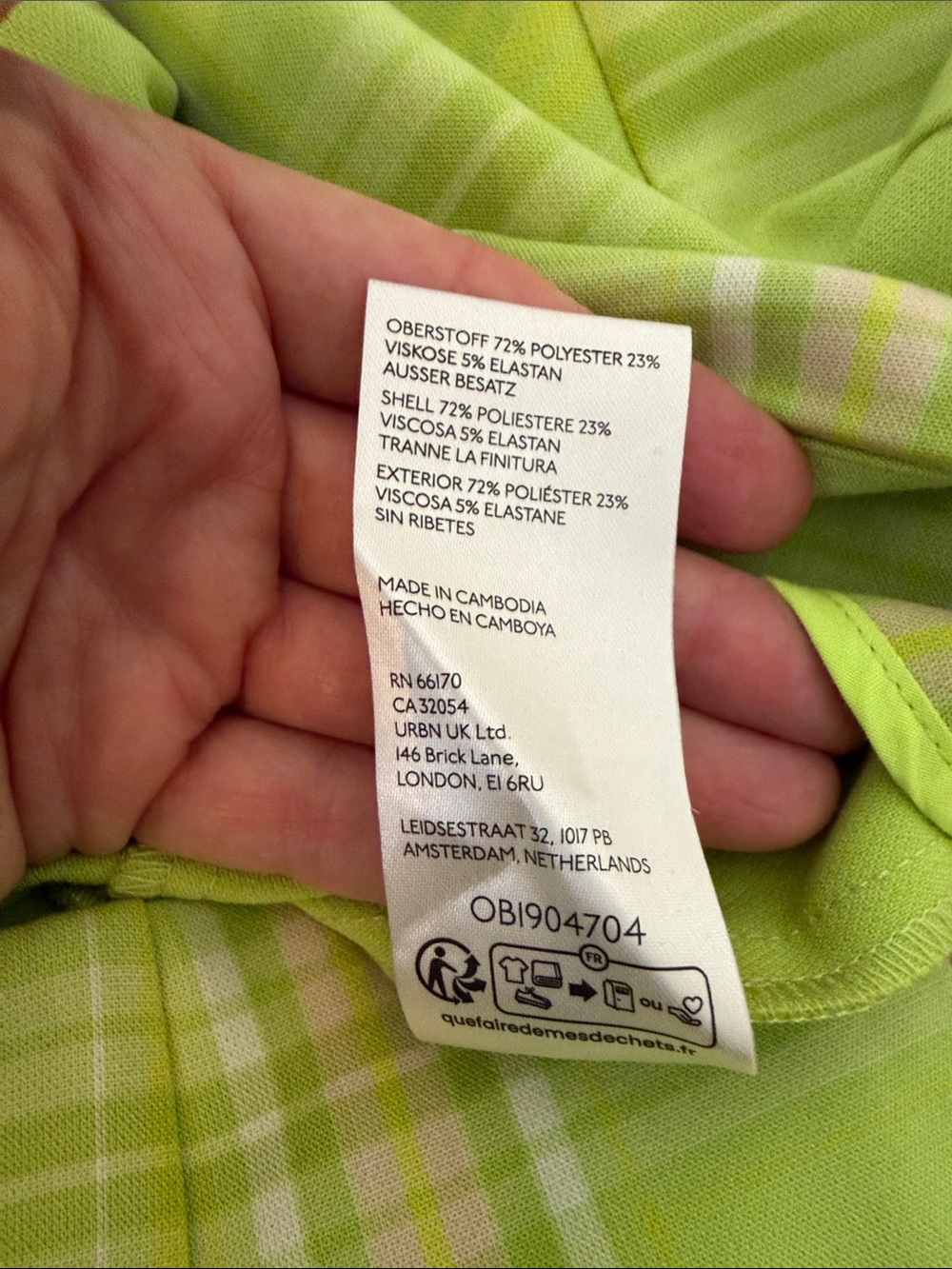 Anthropologie Maeve Skirty Godet Skort in Plaid Chartreuse Size 16 - Picture 12 of 12